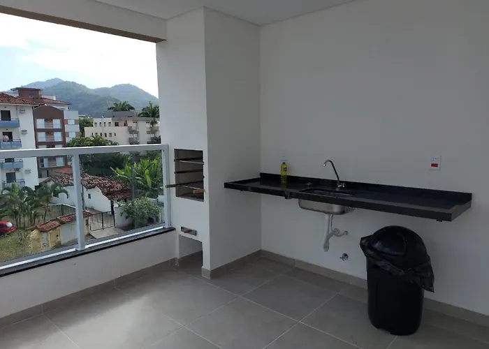 Apartamento Completo em Ubatuba - Tenório - Piscina e Churrasqueira gourmet